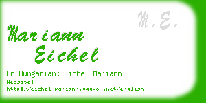 mariann eichel business card